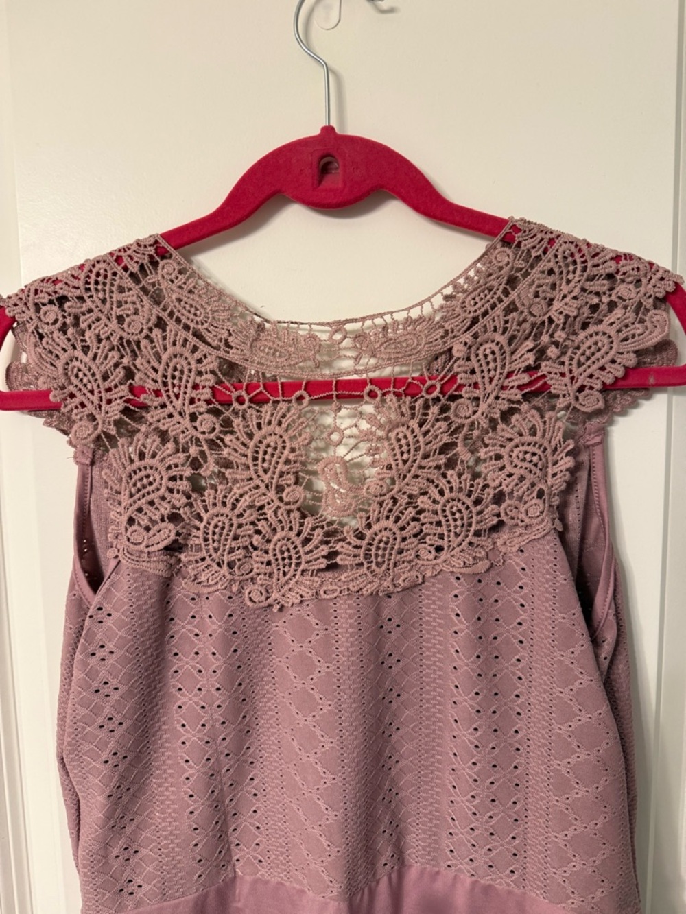 Lace-Detail Sleeveless Bodysuit in Dusty Rose

NWOT never worn - Picture 4 of 5
